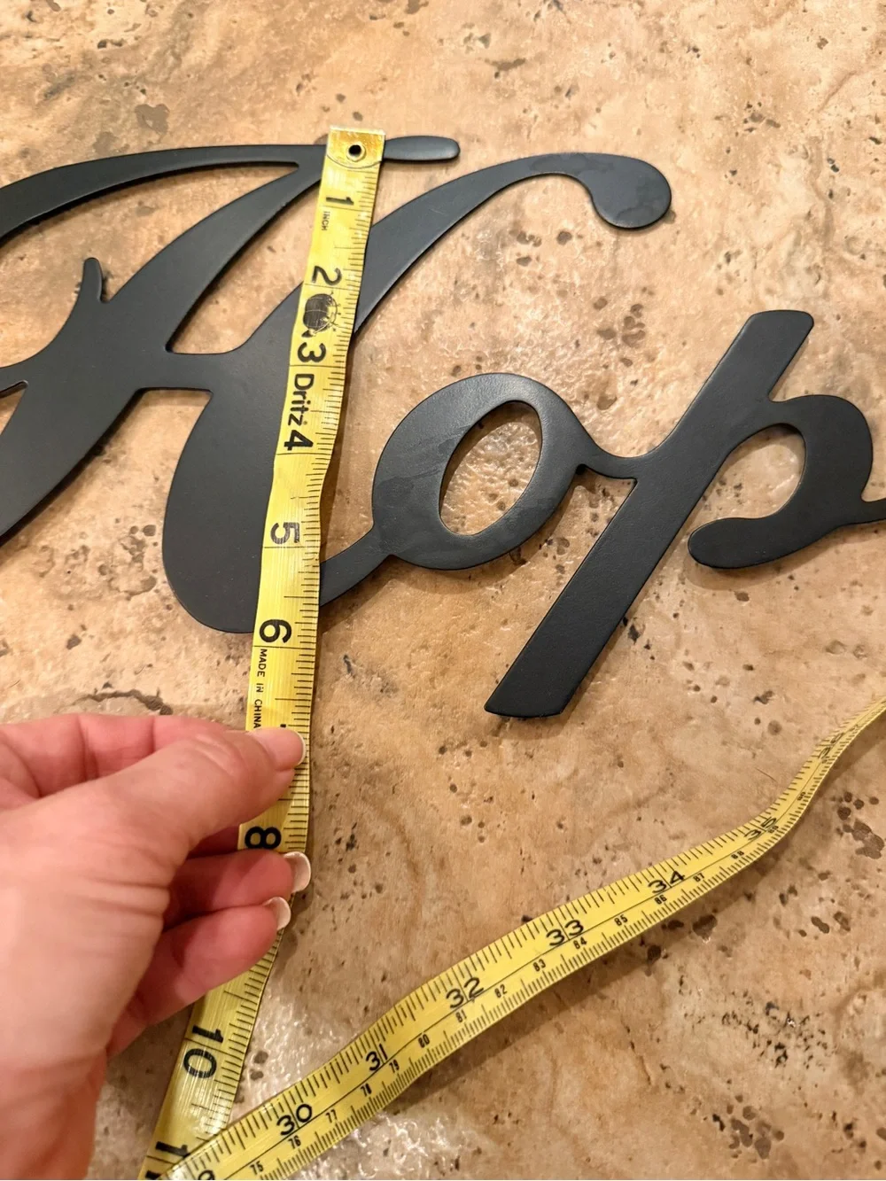 Hope Script Wall Decor - Black